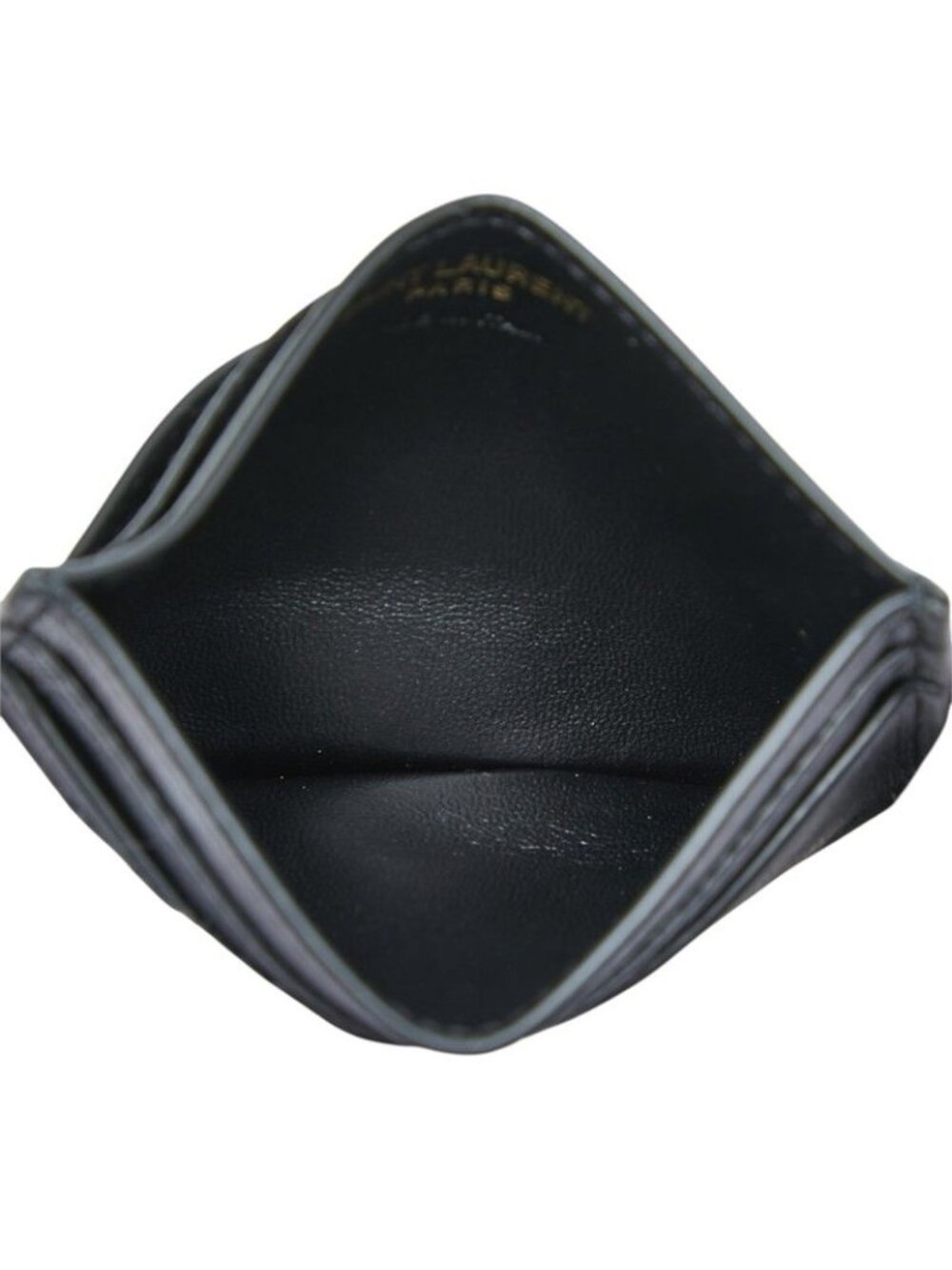 Saint Laurent YSL Logo Card Case Black Leather - Picture 6 of 9